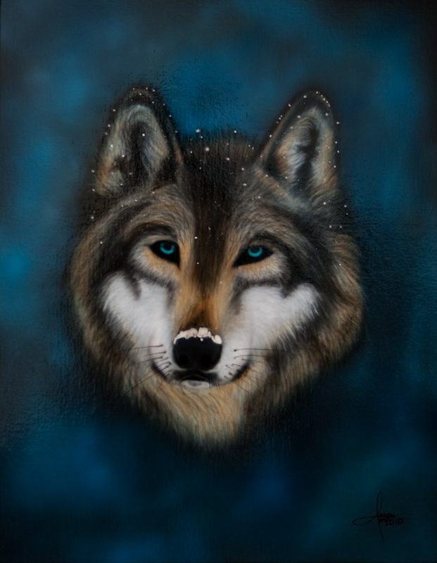 Wolf with Snow